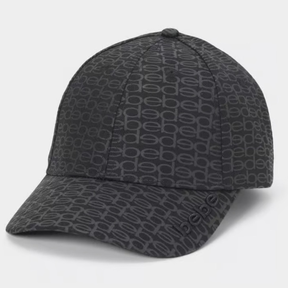 ♣️🩶♣️NWT BEBE All OverLogo 💯% Cotton Hat - Picture 3 of 16